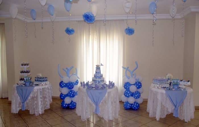 decoração para cha de bebe com bolas