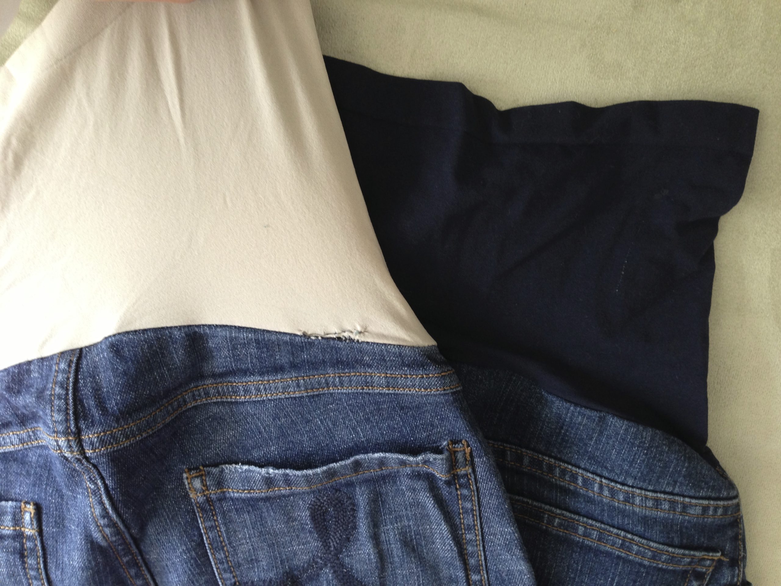 calça jeans com elastico para gestante