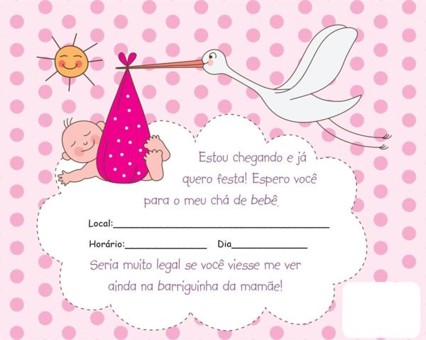 Cartões Para Chá De Bebê Batizado E Aniversário Para Imprimir