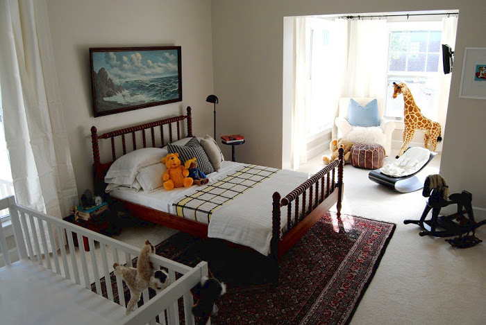 quarto de casal conjugado com quarto de bebe