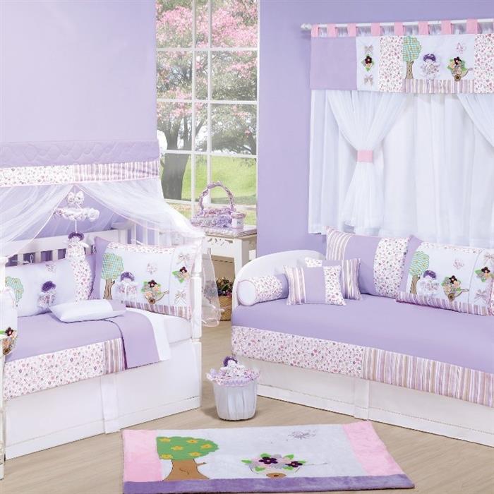 quarto de bebe para menina lilás (Custom)
