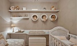 Decoração com nichos para quarto de bebê