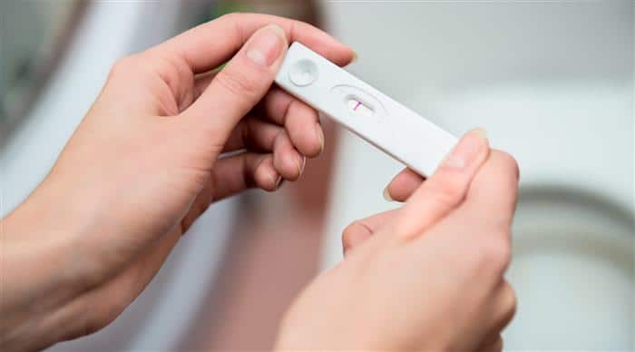imagem de exame de teste de gravidez