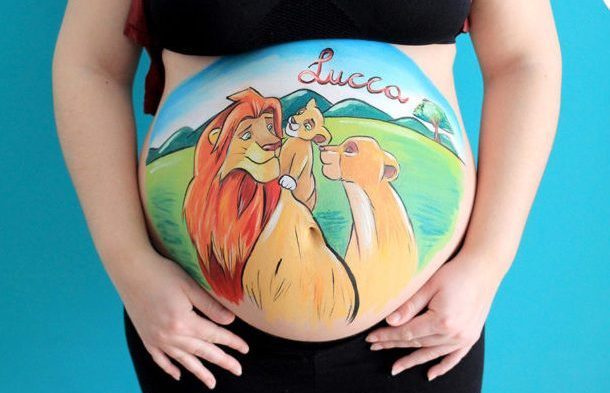 Desenhos na barriga de gravida simples