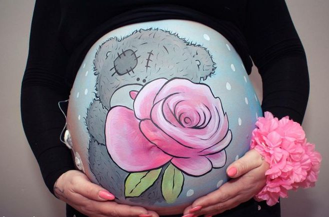 barriga de gravida para cha de bebe