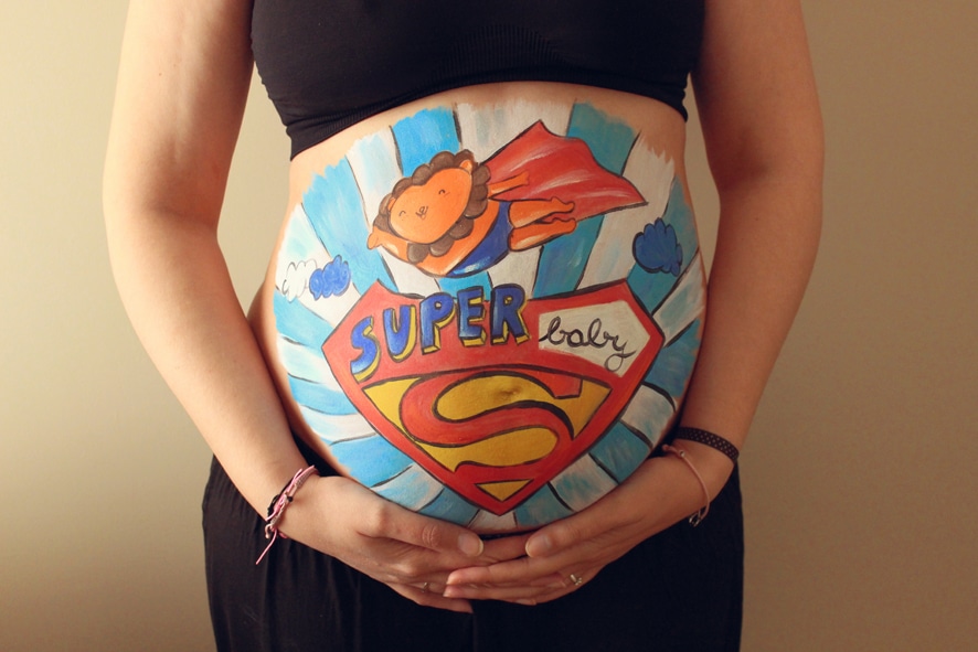  Fotos de desenhos na barriga de gravidas