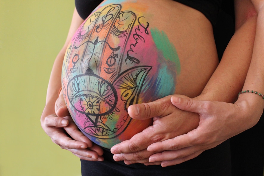 Ideias para desenhar na barriga de gravida
