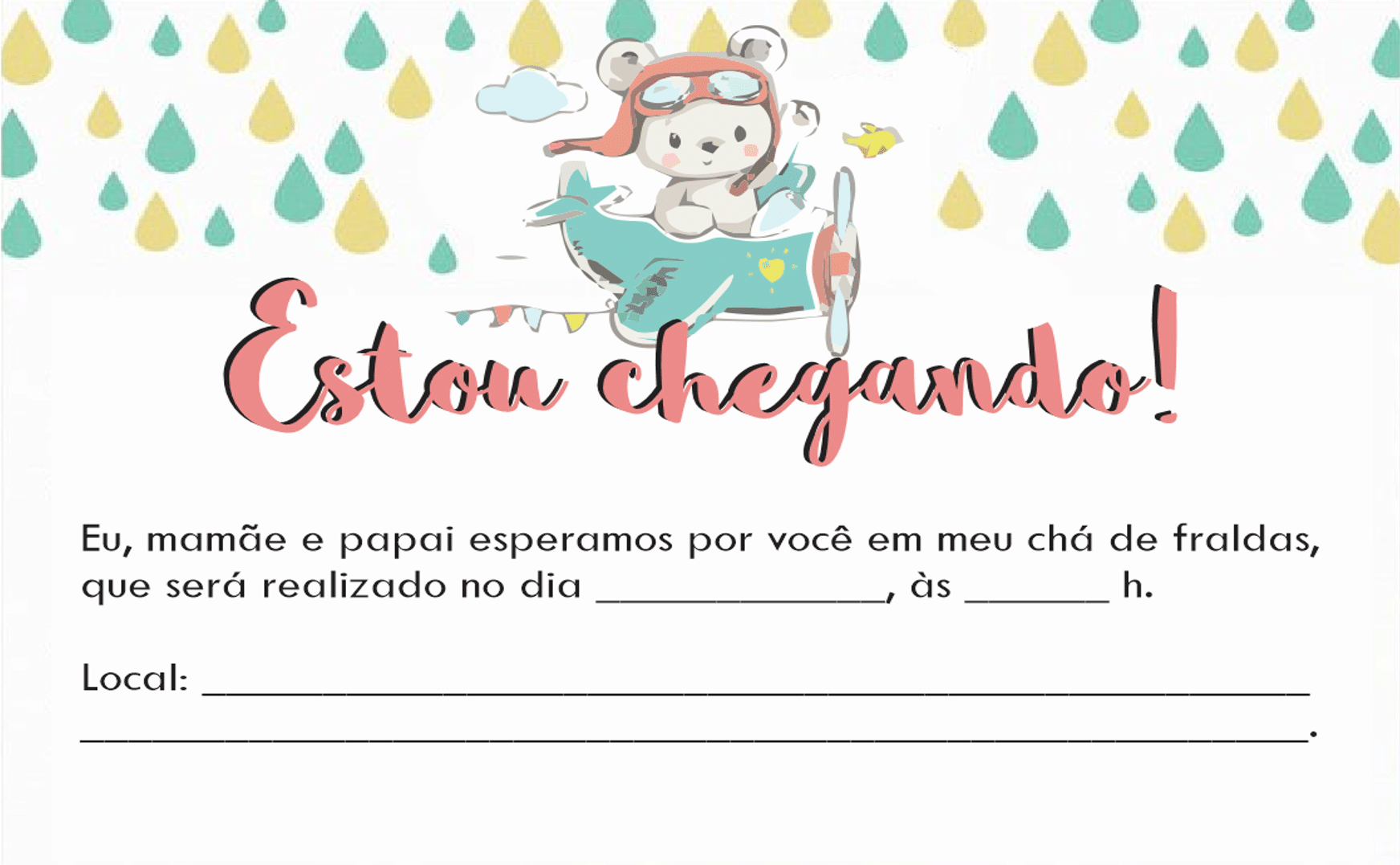  convite de chá de bebê