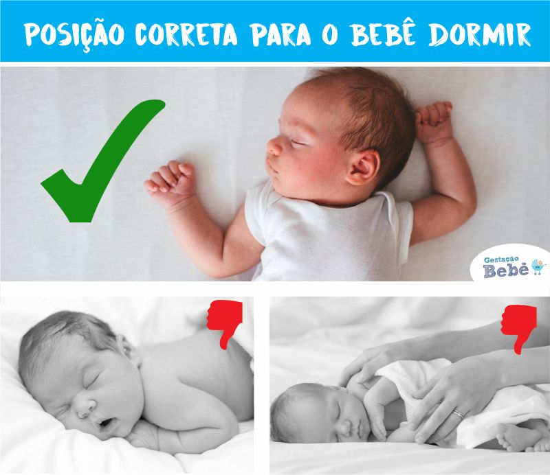 posicao correta para o bebe dormir