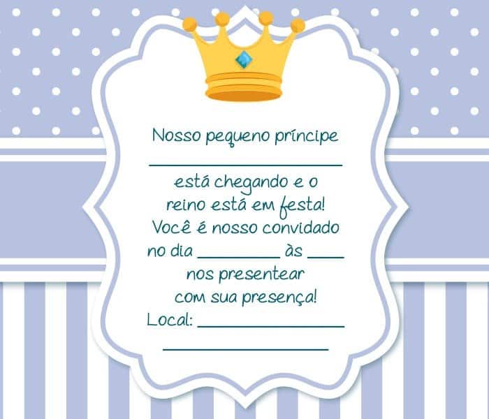 frases para cha de bebe principe