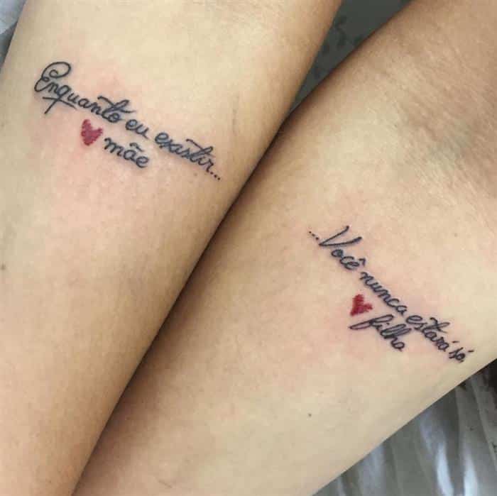 tatuagem mãe e filha frase