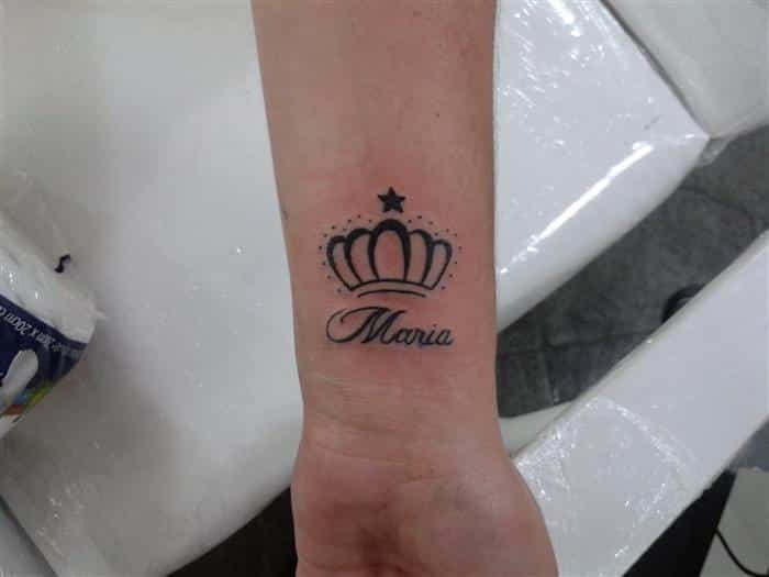 tatuagem com nome de filho