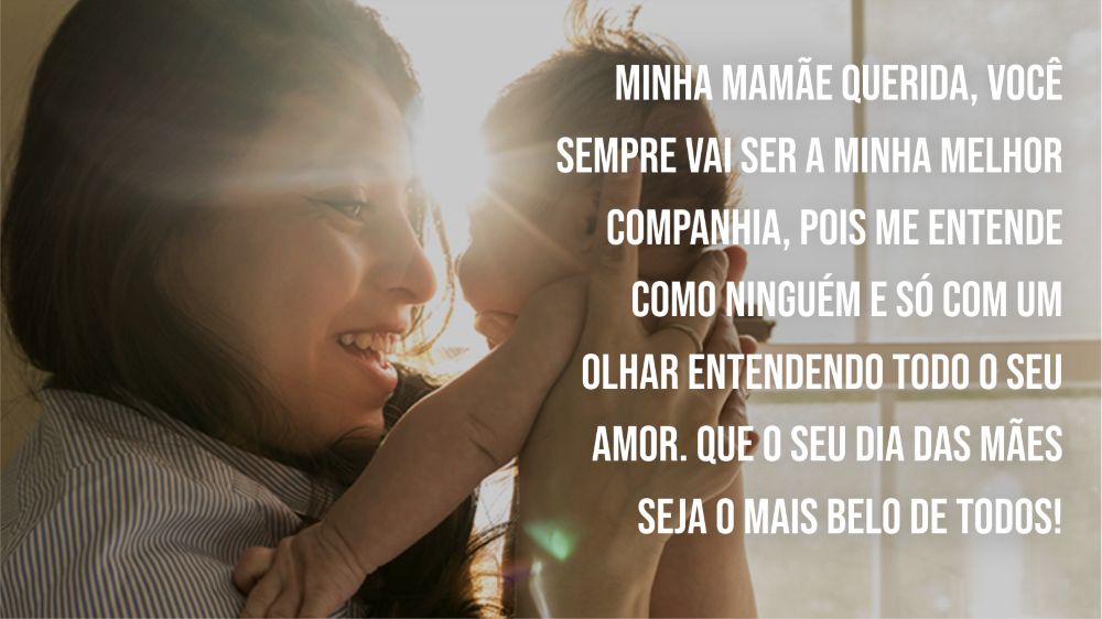 mensgqem linda mamae para o bebe