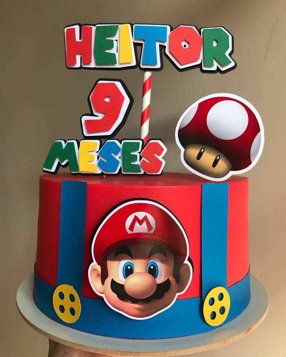 bolo decorado super mario