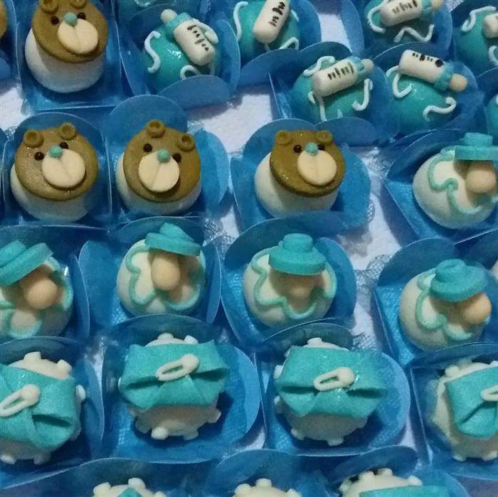 doces para chá de bebê azul