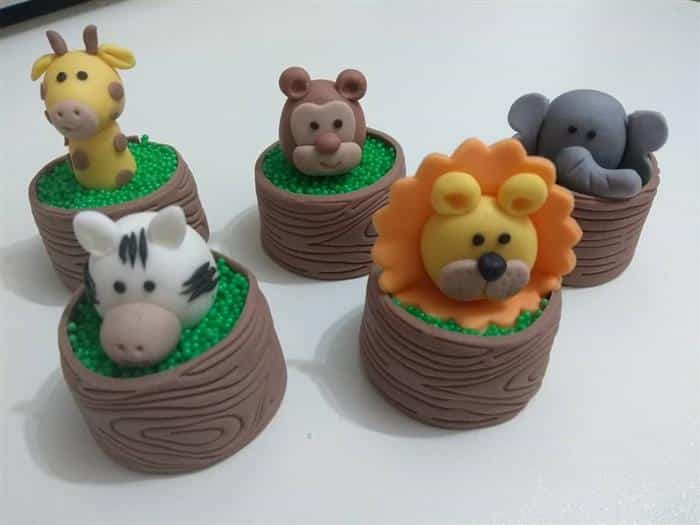 doces para cha de bebe safari