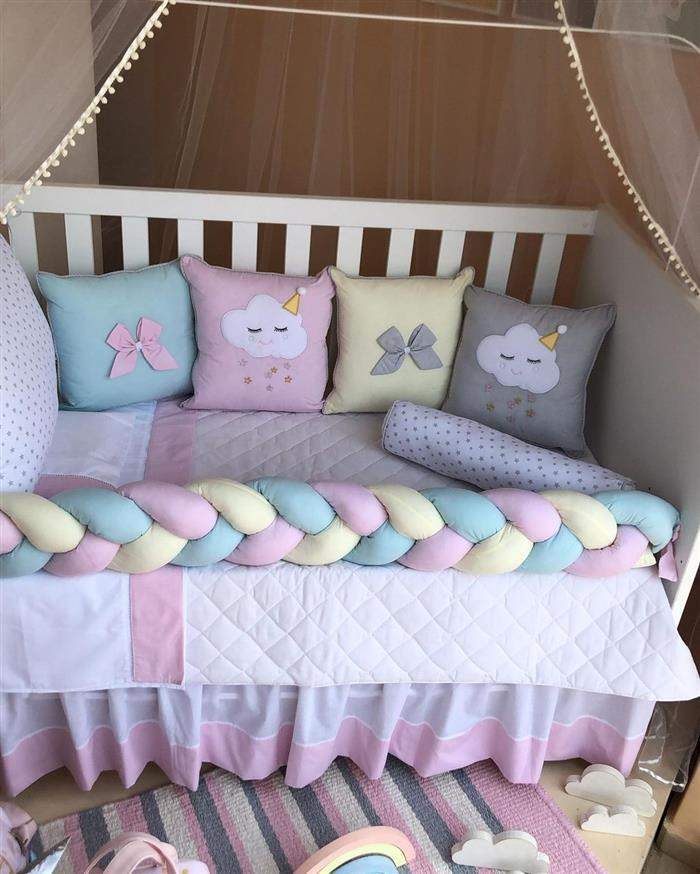 decoração quarto de bebe feminino chuva de amor