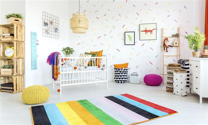 quarto de bebe feminino colorido