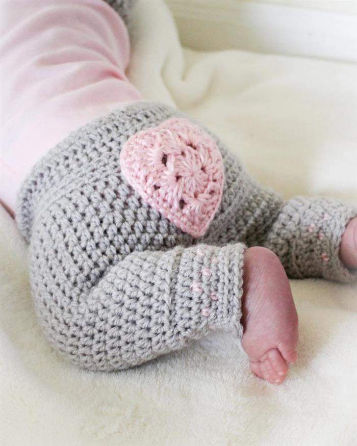 calça de croche para bebe