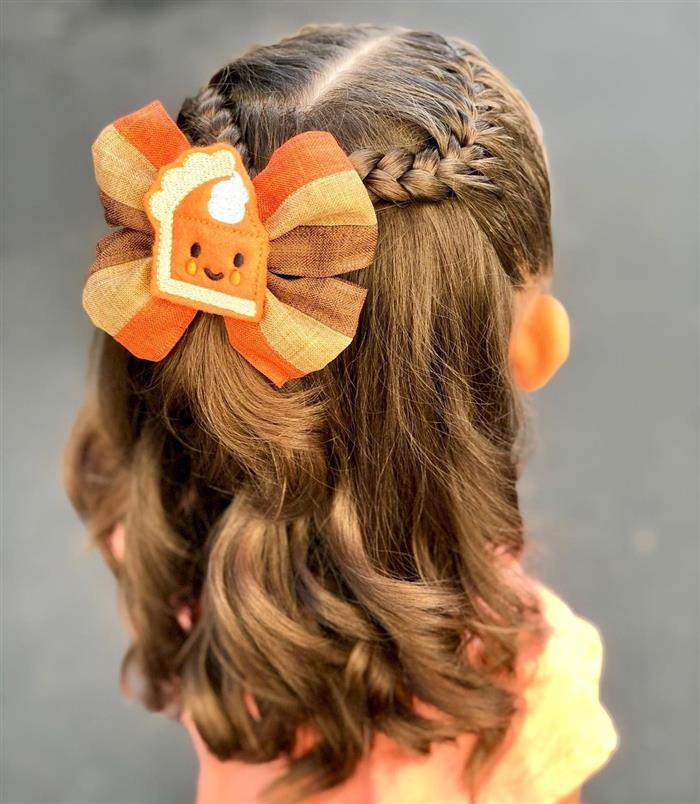 penteado infantil laço