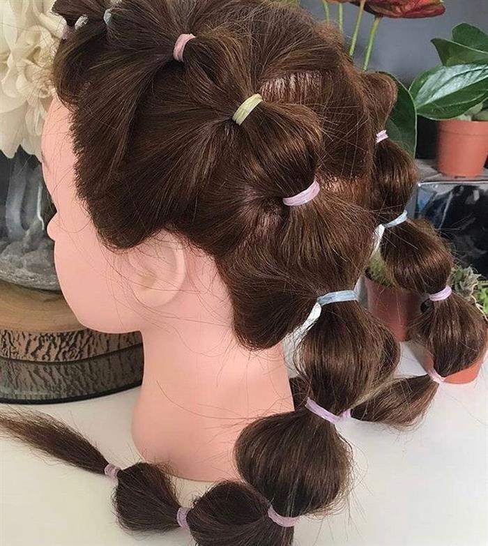 penteado com prendedores