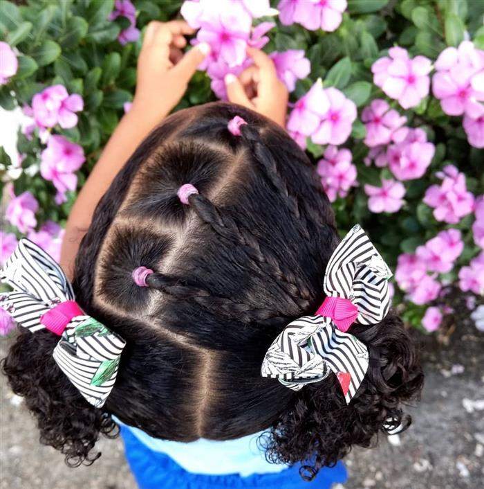 penteado infantil com cabelo curto