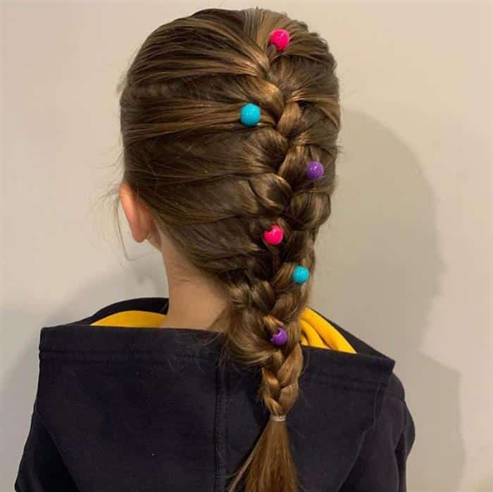 penteado infantil com trança simples