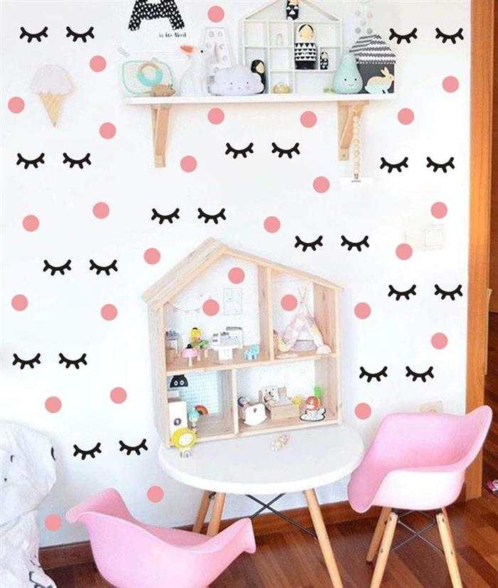 decoração de quarto infantil feminino com papel de parede