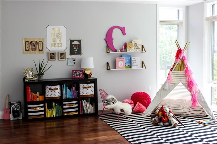 decoração de quarto infantil feminino gastando pouco cabaninha