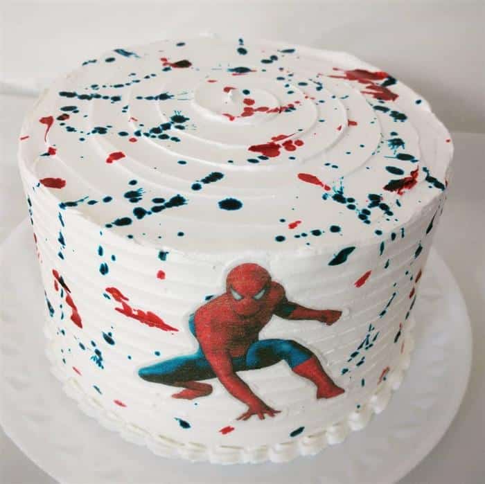 bolo homem aranha com papel arroz