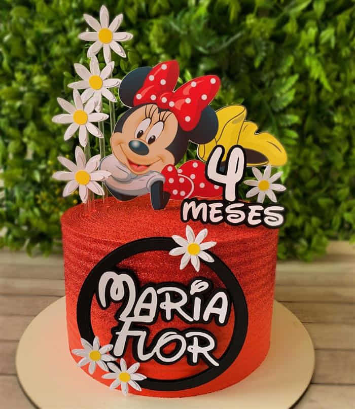 mesversario da minnie bolo