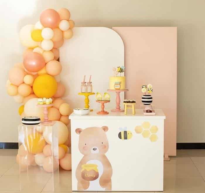 decoração provençal cha de bebe urso