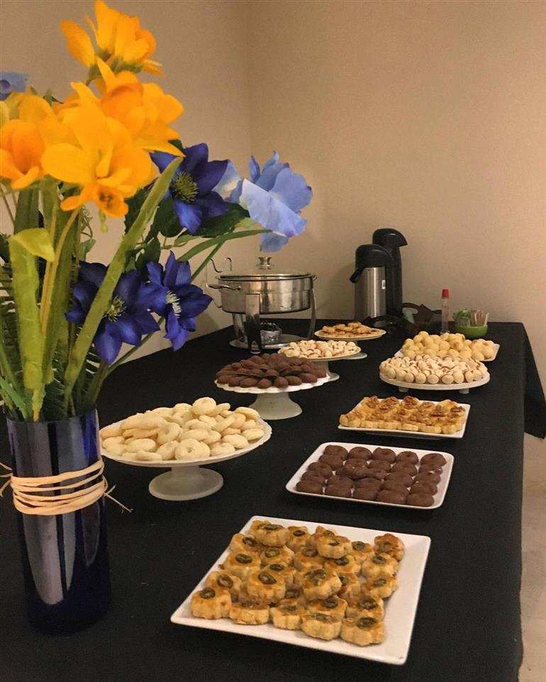 mesa de café da manhã para eventos 