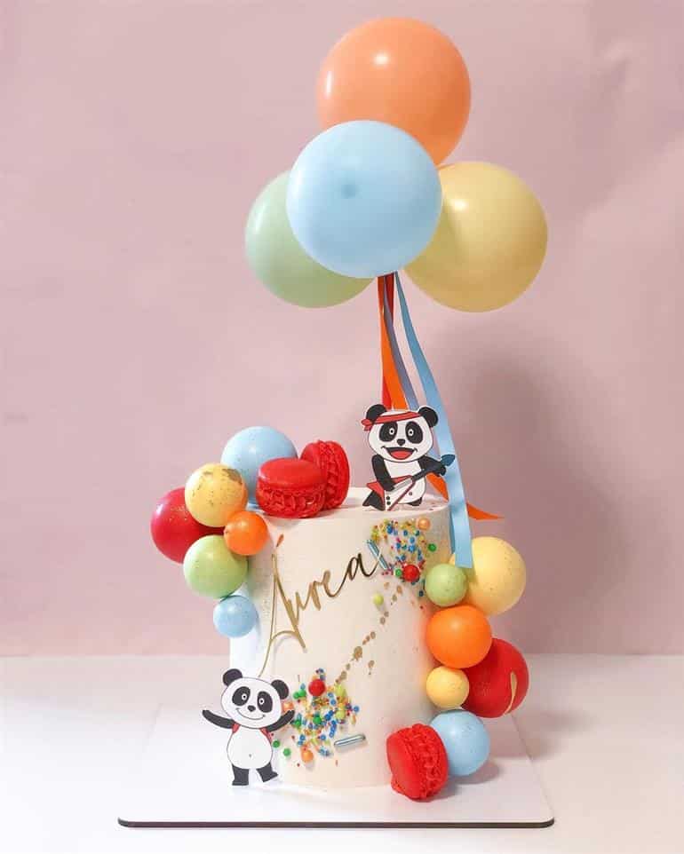 bolo decorado panda