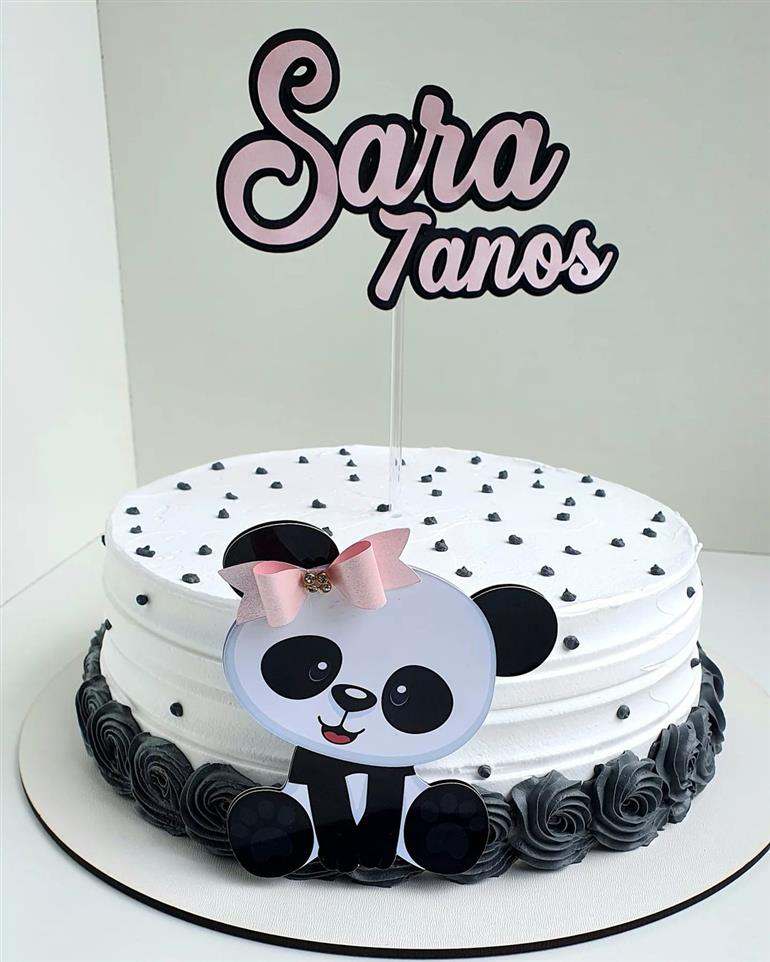 panda preto e branco para menina