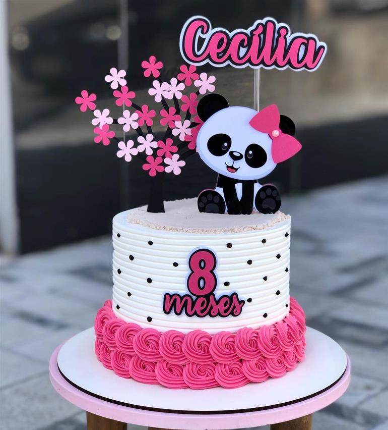 Bolo de panda simples