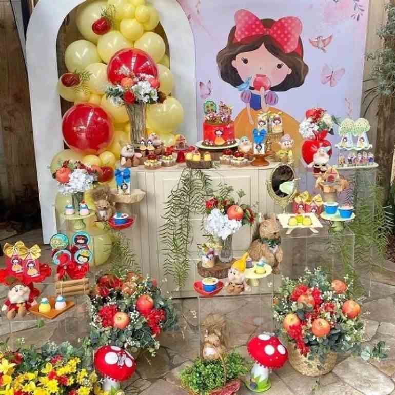 Decoração de Branca de Neve